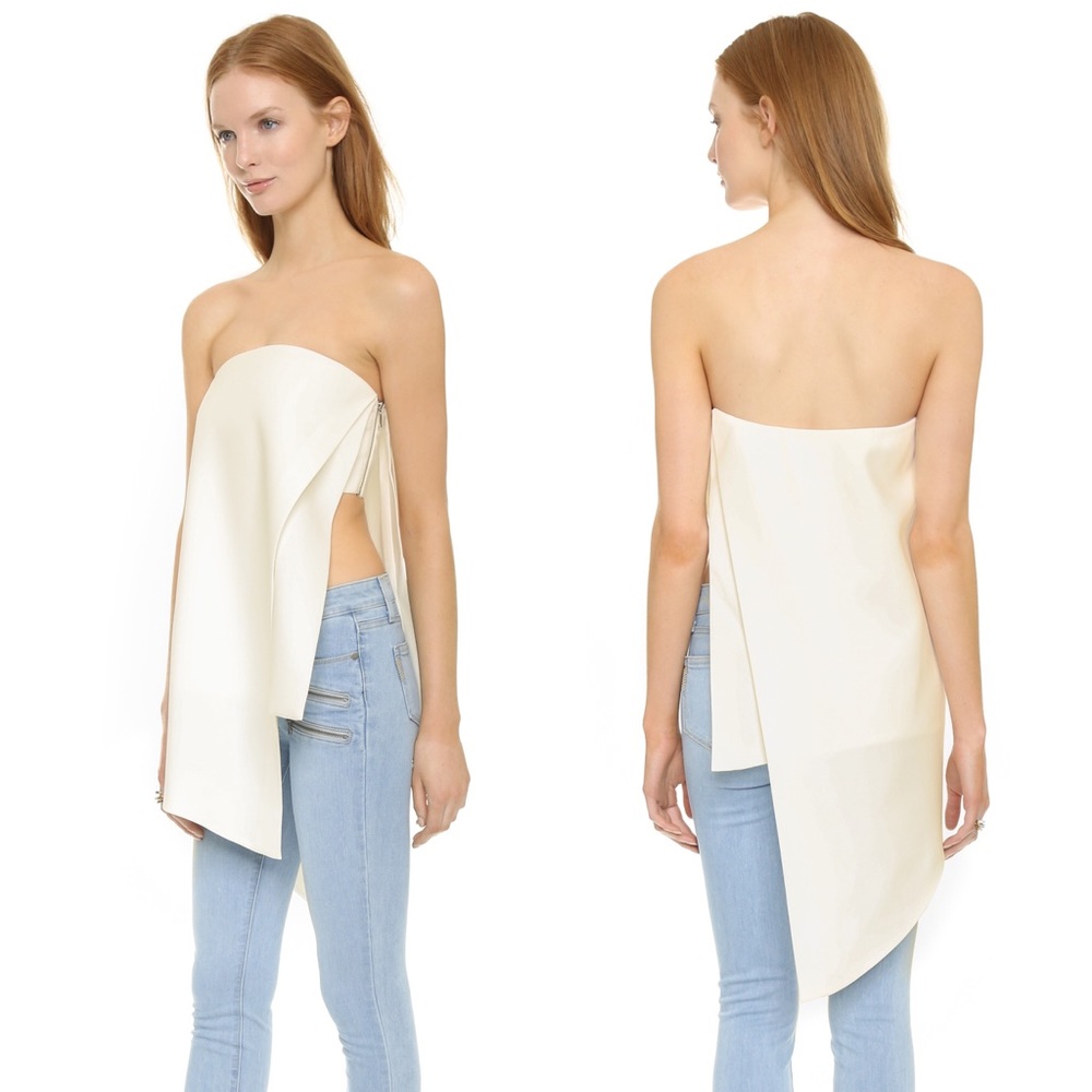 NWT C/MEO Collective Ivory The Runaway Bustier Top